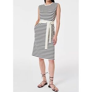 SPANX AirEssentials Tie Waist Tank Dress
Black and white stripe size S